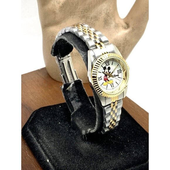 Disney Mickey Mouse Women's Watch W001993 Quartz Two Tone Stainless Steel - Picture 13 of 13